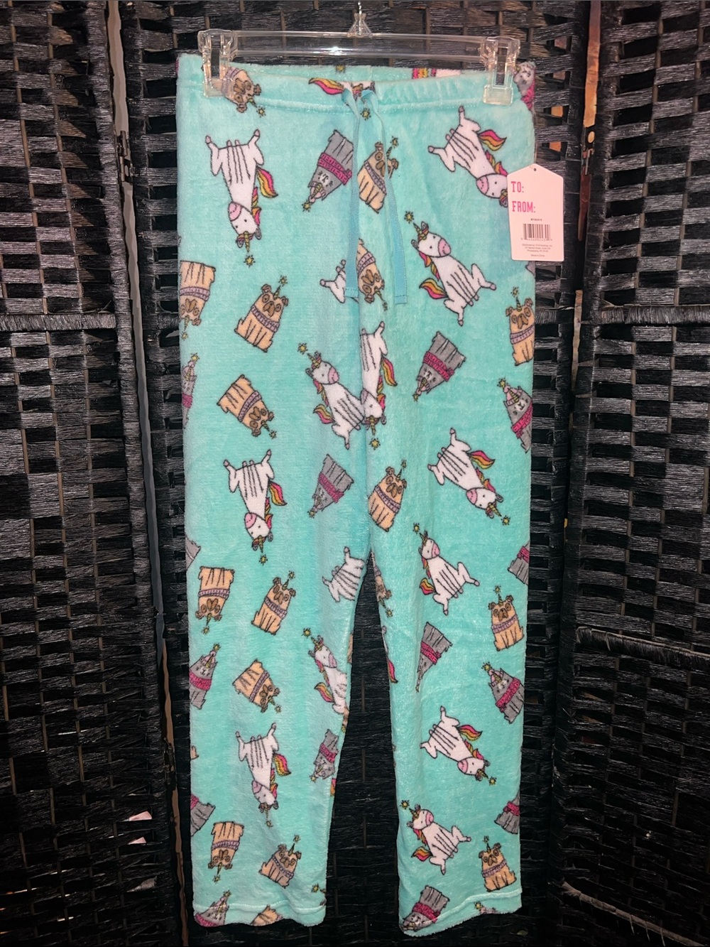 Women’s size XS Mint Unicorn Fleece Pajama Pants